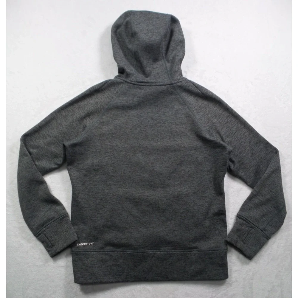Nike‎ Sweatshirt Womens Size Medium Gray Therma-Fit Pullover Hooded Fleece